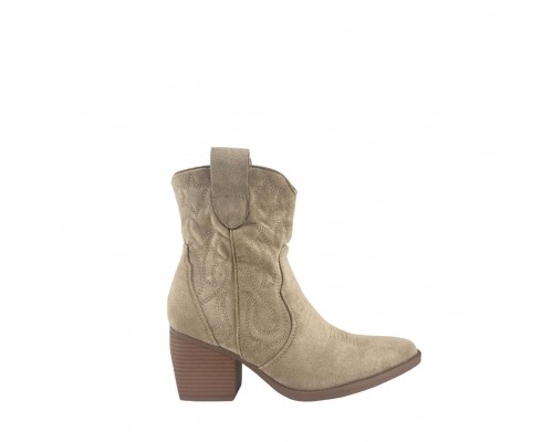 Botín Campero Cowboy De Tacón Ancho